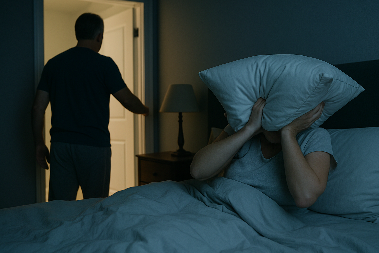 Woman frustrated by having to pee multiple times every night